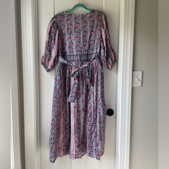 NWT Cynthia Cazort Collins Lotus Cotton Scandi Girl Midi Maxi Dress - Picture 4 of 9